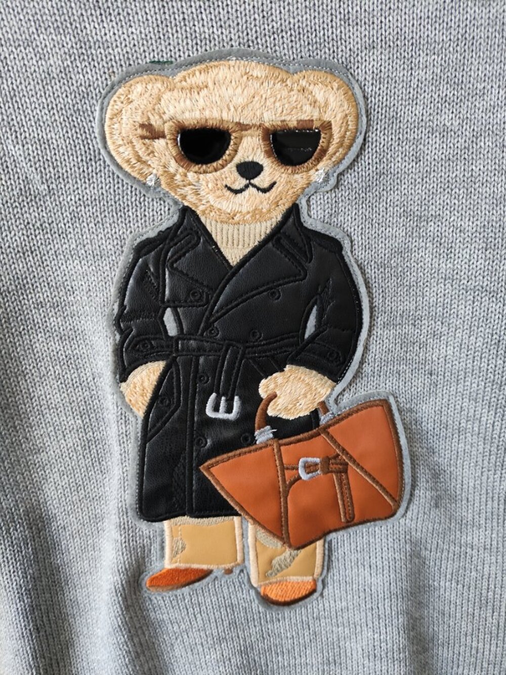 Polo Ralph Lauren Grey Polo Bear Crew Neck Sweater - Picture 2 of 9